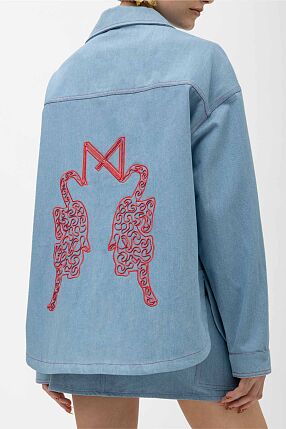AKILAH EMBROIDED DENIM JACKET