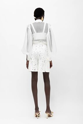ELECTRA SILK ORGANZA SHIRT WITH RUFFLES