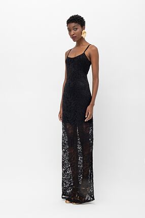 EVINA LONG LACE DRESS