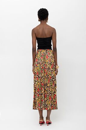 KIKA PLEATED MIDI SKIRT FLORAL