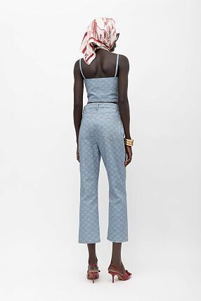 RIANA MONOGRAM DENIM PANTS