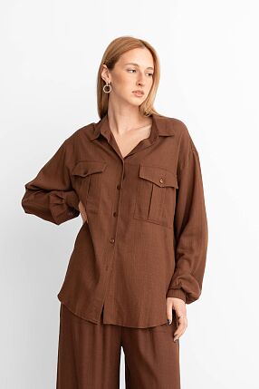 LINEN SHIRT WITH POCKETS