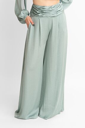 SATIN FLARED PANTS