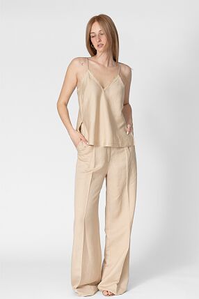 LINEN FRINGE PANTS
