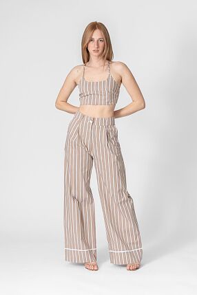 STRIPE BUSTIER TOP