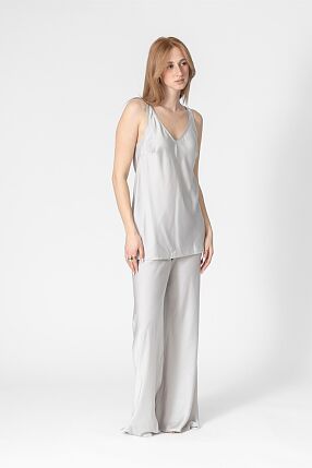 SATIN FLARED PANTS