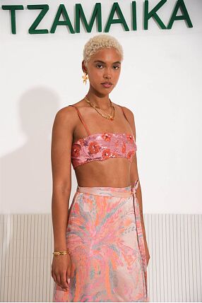 FRUIT PUNCH MIDI SKIRT