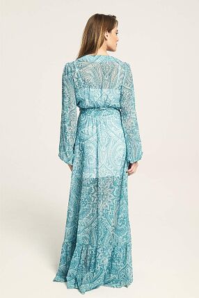 MOMENTUM GREEN WRAP DRESS