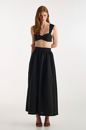 EMILY LINEN SATIN SKIRT