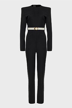 BLACK TIE LEATHER BELT