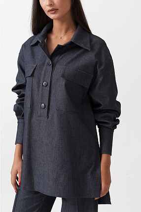 DENIM SHIRT TOP