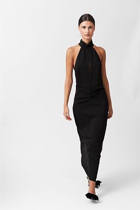 HIGH NECK FITTED DRESS