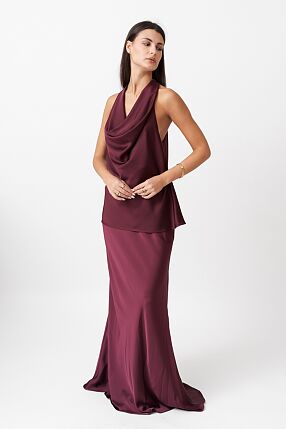 SATIN DRAPE TOP