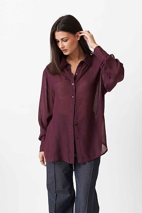 WOOL BLENDED SHEER SHIRT