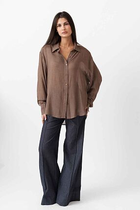 WOOL BLENDED SHEER SHIRT