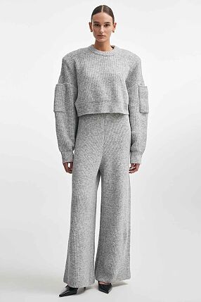 DONNA KNITTED CROPPED BLOUSE