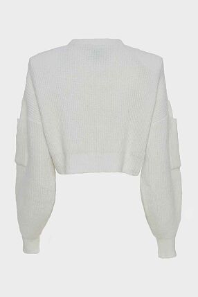 DONNA KNITTED CROPPED BLOUSE