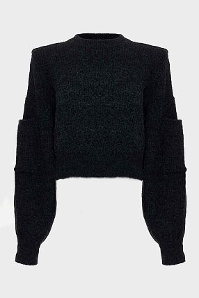 DONNA KNITTED CROPPED BLOUSE