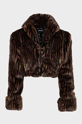 THROWBACK FUR CROPPED JACKET