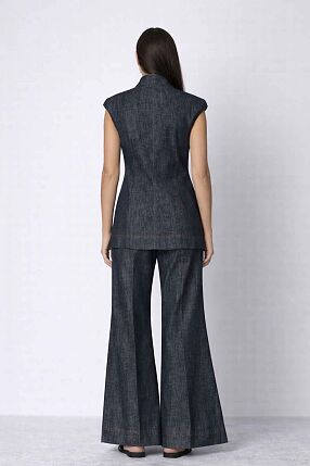 DENIM WIDE-LEG PANTS
