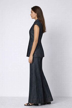 DENIM WIDE-LEG PANTS