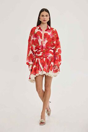 HEATHER SHIRT BLOOMING SKY RED