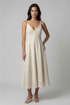 SEQUINED FLARED DRESS