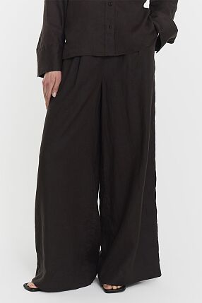 APRILIA LINEN TROUSERS COFFEE