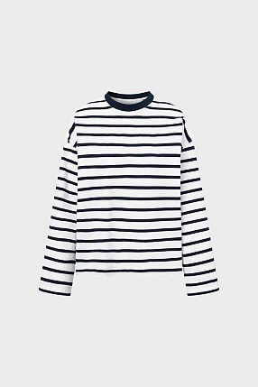 CELESTE LS TOP NAVY WHITE STRIPE