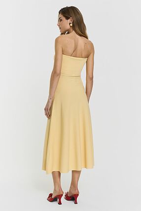 CLEMENTINA MIDI DRESS BUTTER