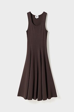 DEFNEN KNITTED DRESS COFFEE