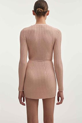 FEMME  KNITTED MINI DRESS
