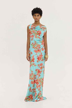 GOLD DRESS AQUA