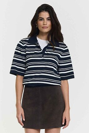 LEONELLE POLO KNIT JUMPER NAV