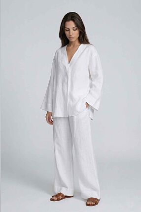 LINEN FLARED PANTS