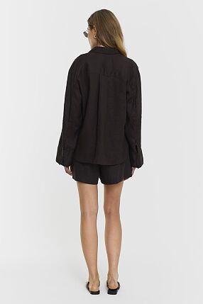 MELODY LINEN SHORTS COFFEE