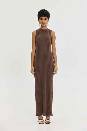 MOANA DRESS BROWN