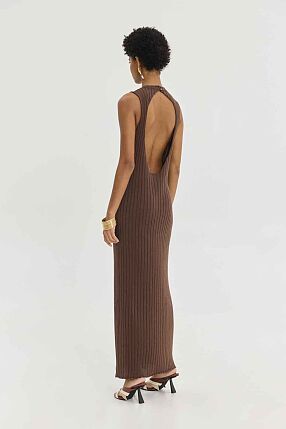 MOANA DRESS BROWN