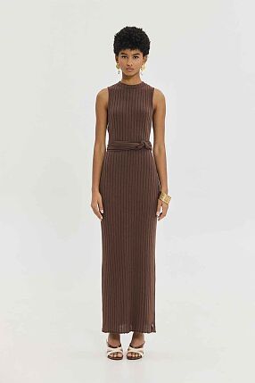 MOANA DRESS BROWN