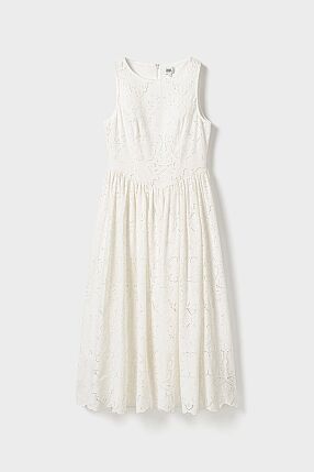 MYKA BRODERIE DRESS WHITE