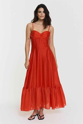 PENNIE DRESS POPPY RED