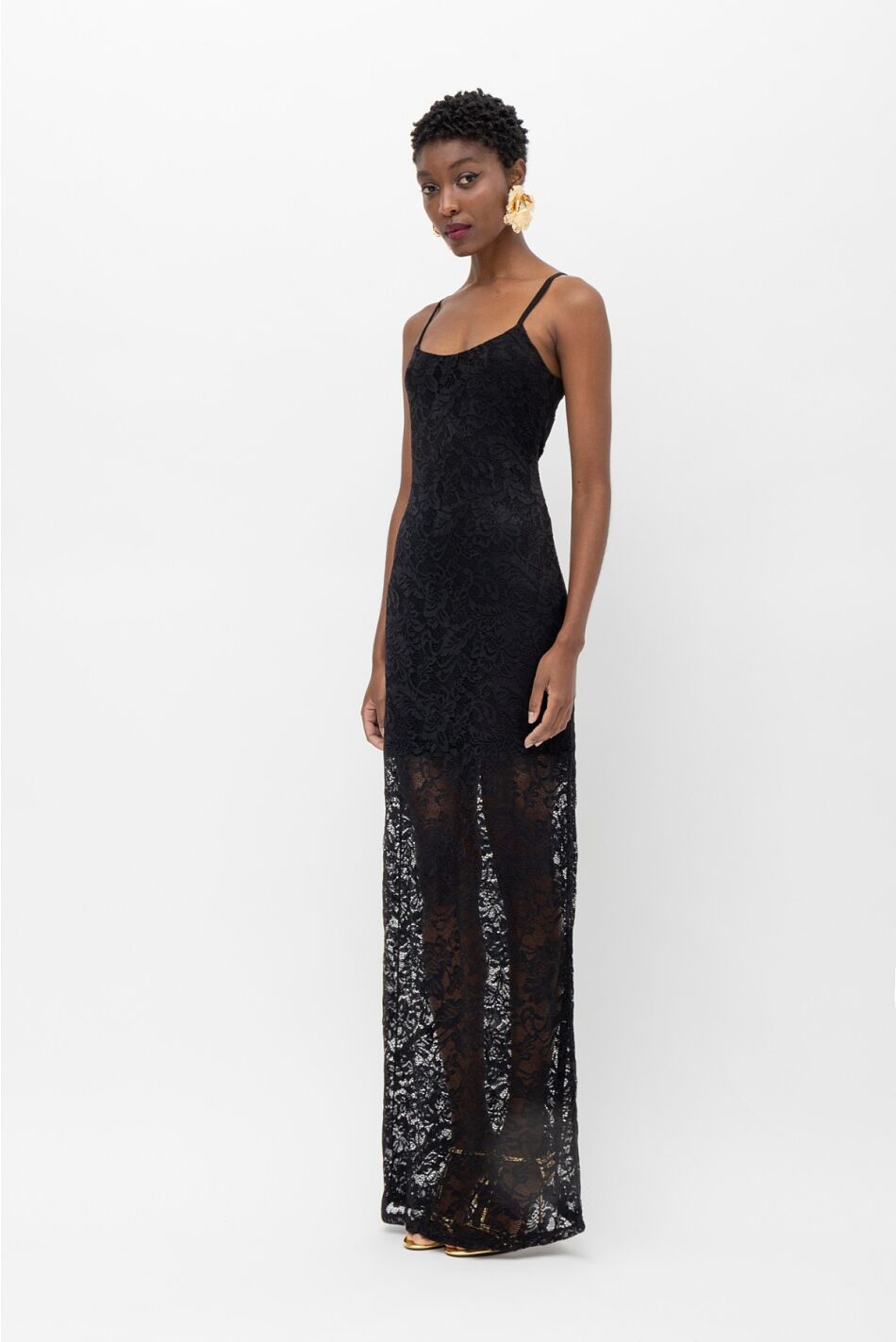 EVINA LONG LACE DRESS
