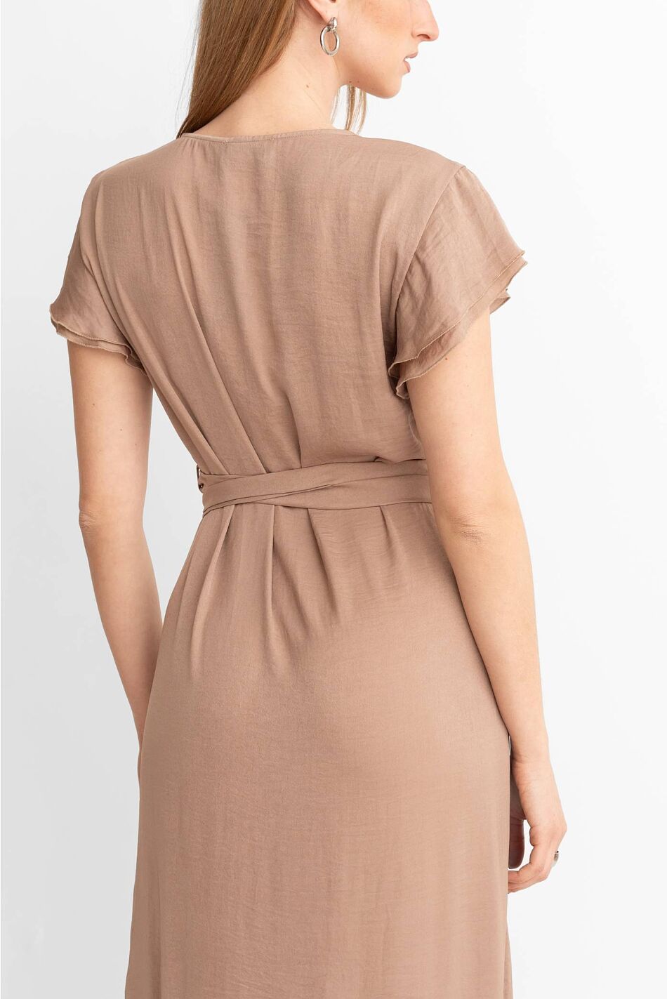 SATIN WRAP DRESS