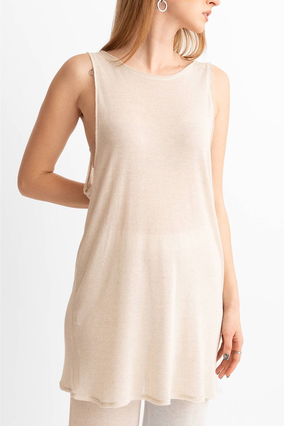 KNIT LINEN TANK TOP