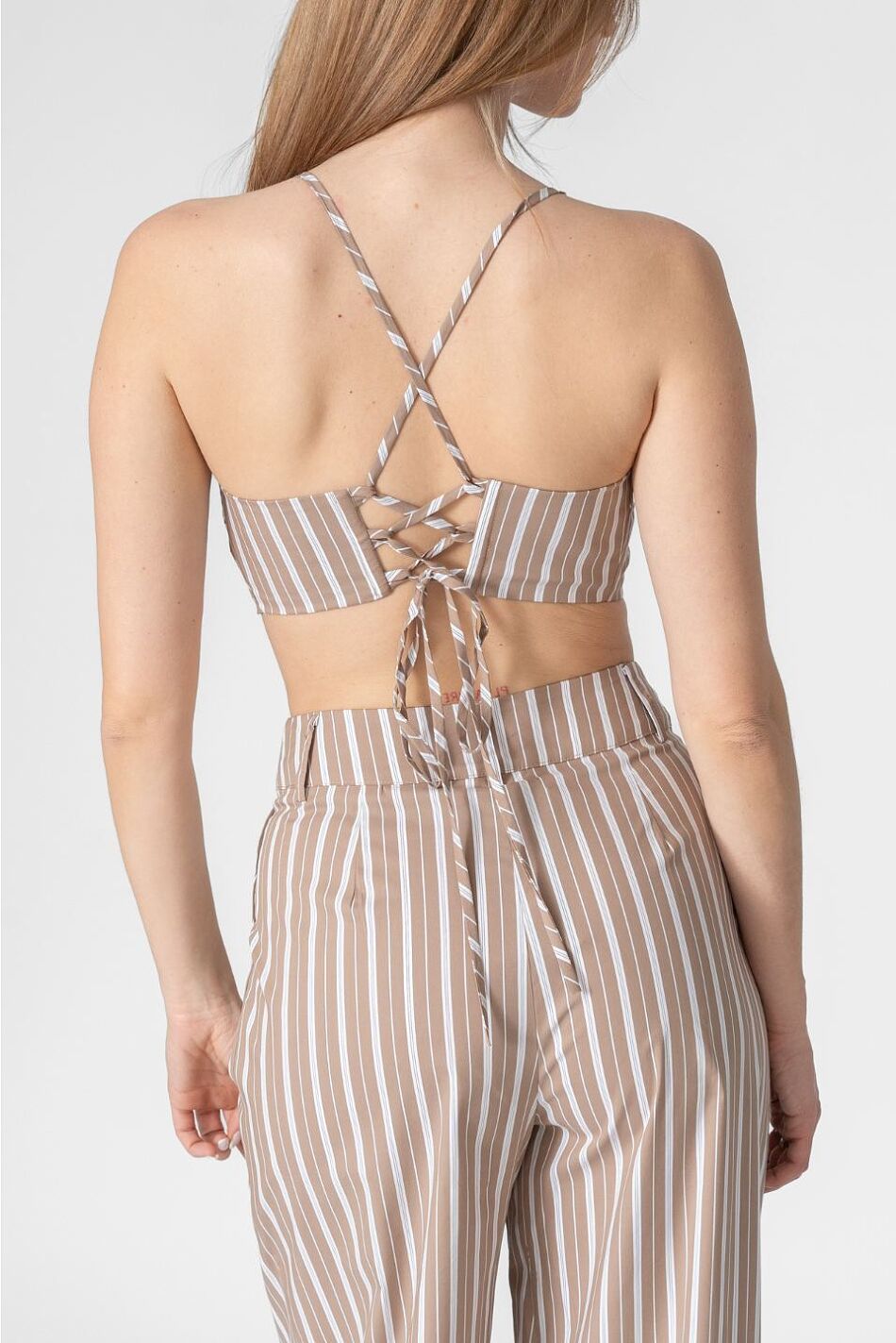 STRIPE BUSTIER TOP