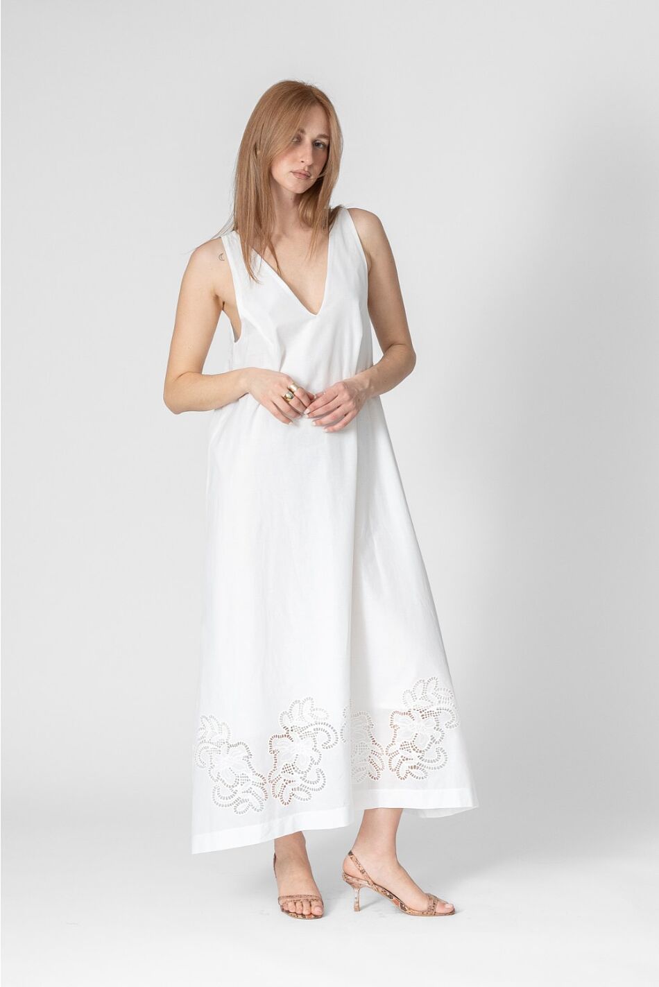 LACE BORDER DRESS