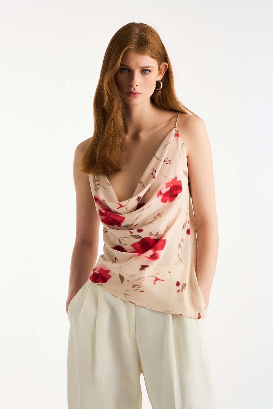 PRINTED CREPE TOP