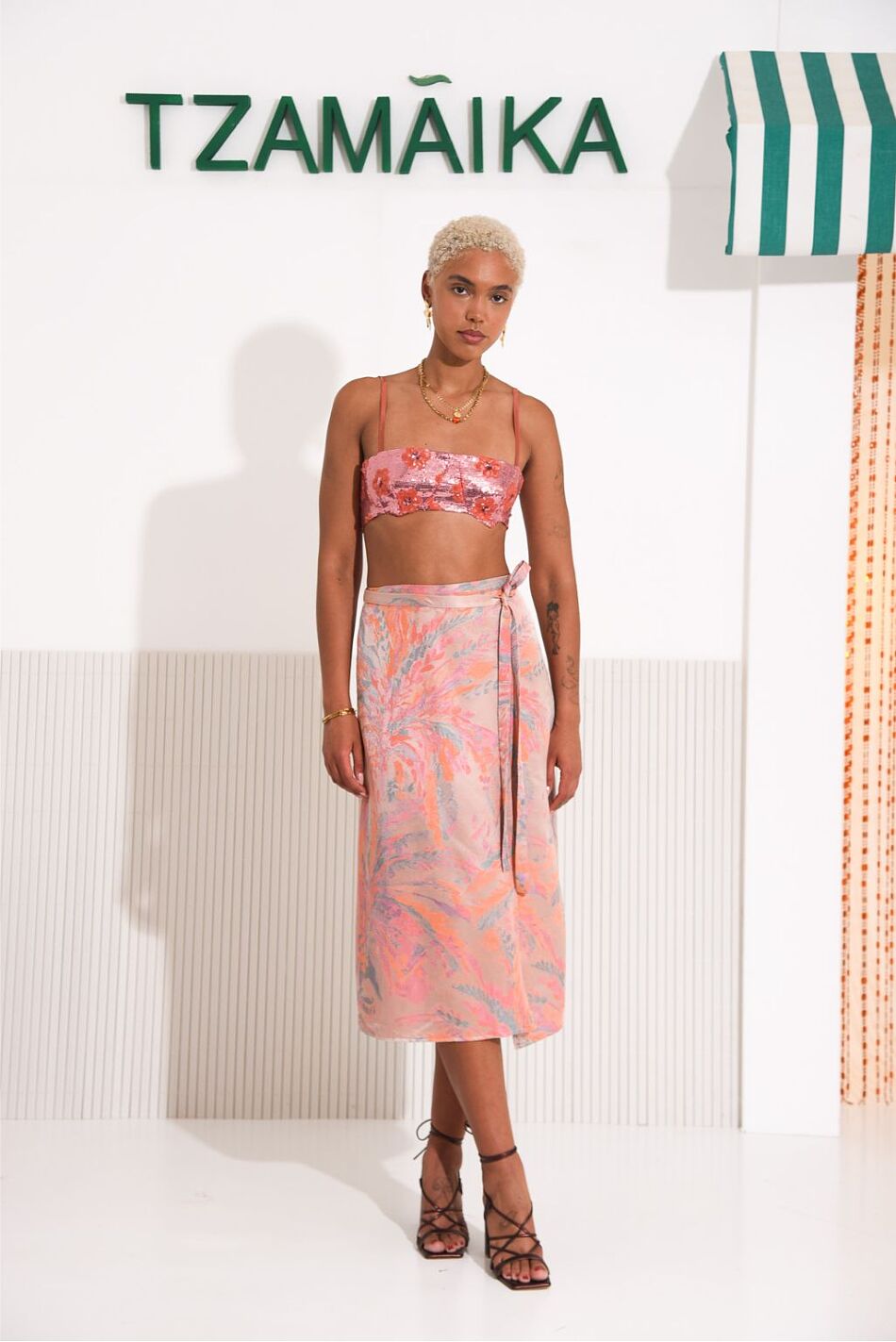 FRUIT PUNCH MIDI SKIRT