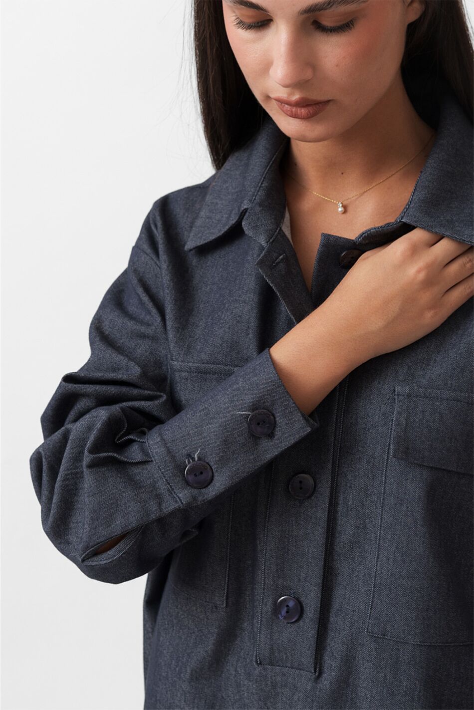DENIM SHIRT TOP