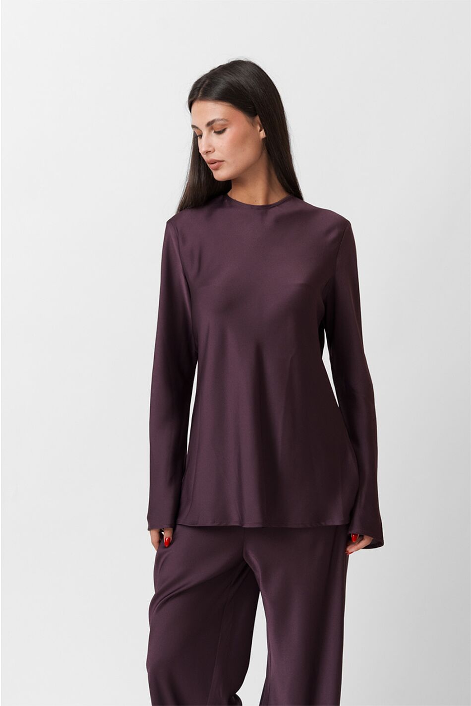 SATIN LONGSLEEVE TOP